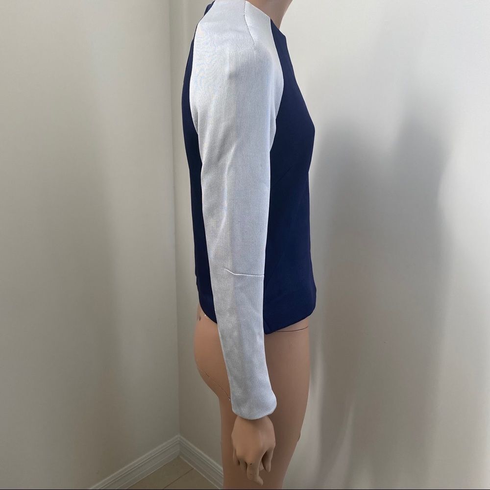 Rag & Bone Blue Gray Color Block Long Sleeves Zip… - image 5